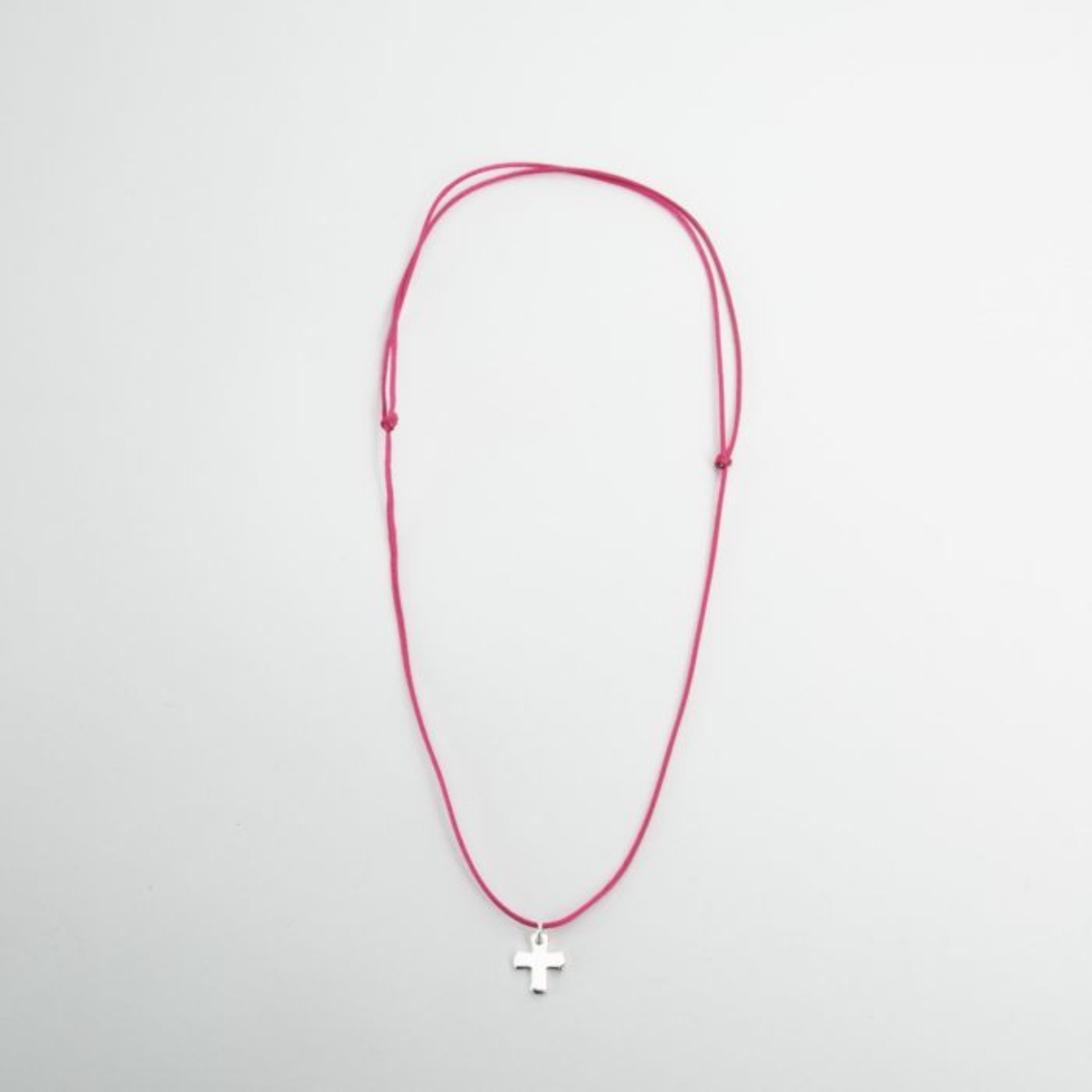 Collier 1 breloque sur lien satin en argent