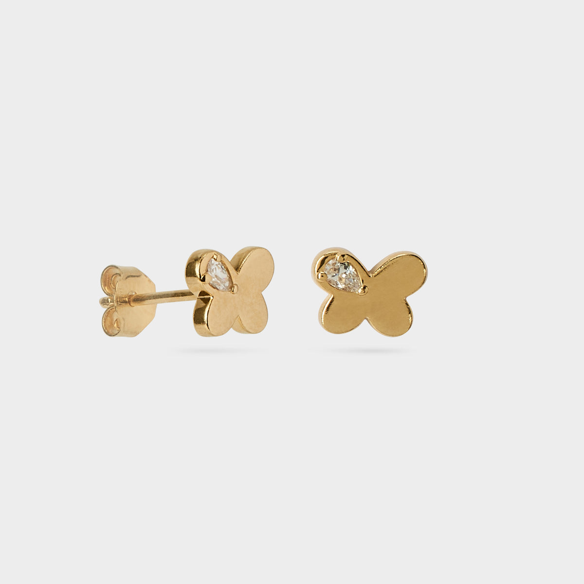 Boucles d'oreilles Papillons plaqué or