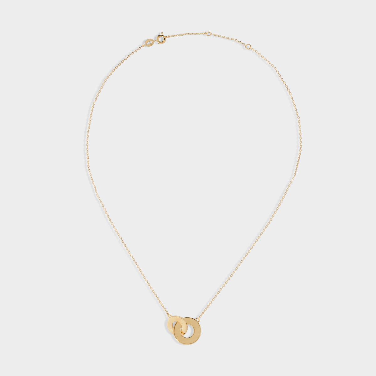 Collier duo de cibles plaqué or