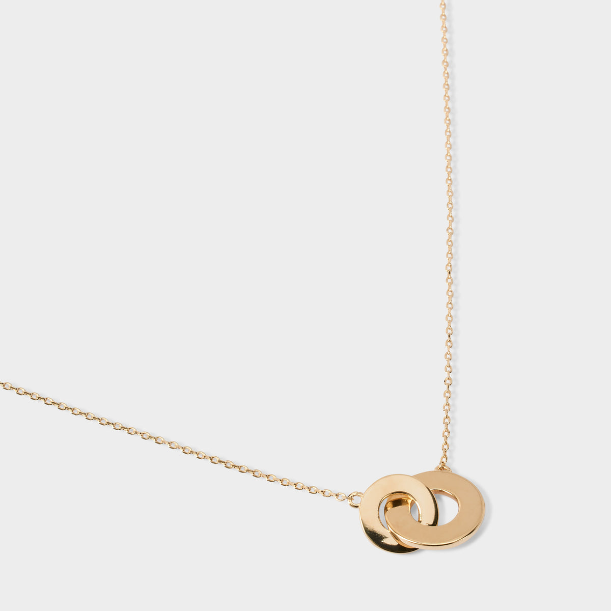 Collier duo de cibles plaqué or