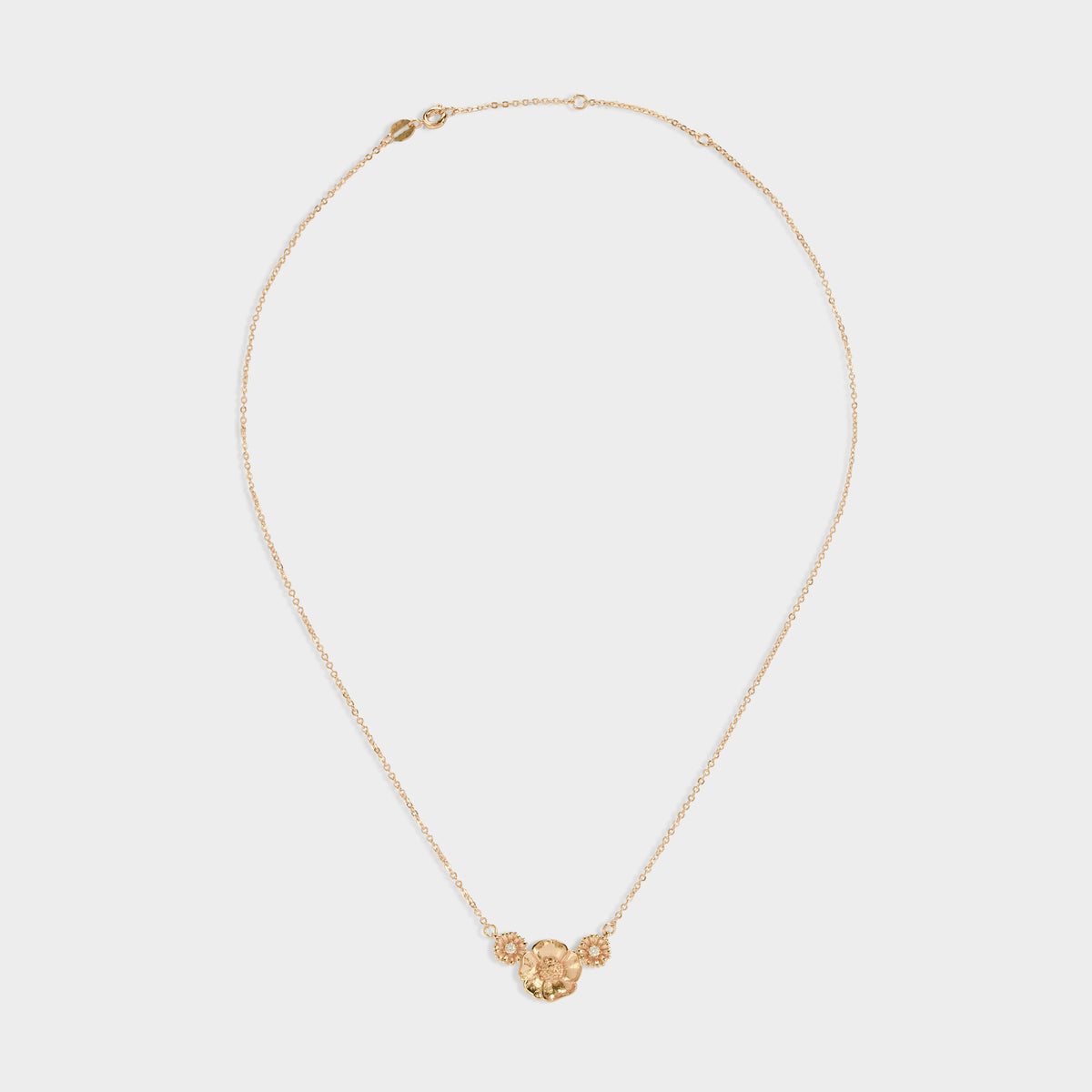 Collier Bouquet des champs sur chaîne plaqué or