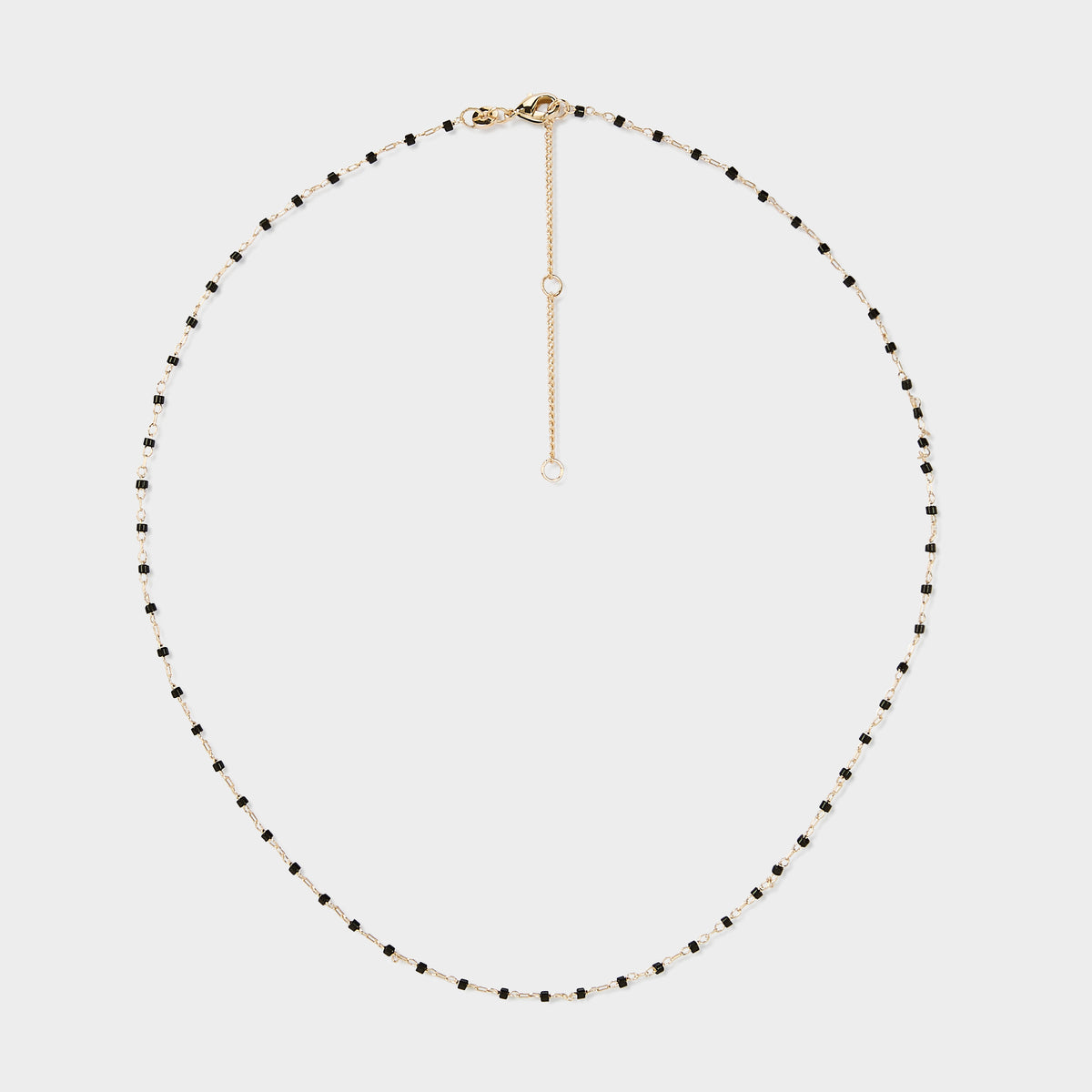 Collier Mahos plaqué or noir