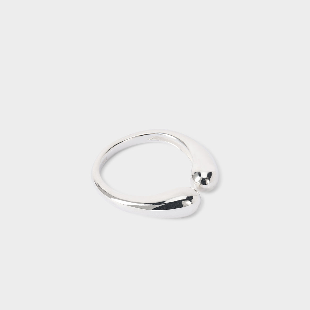 Bague tête-à-tête ajustable argent