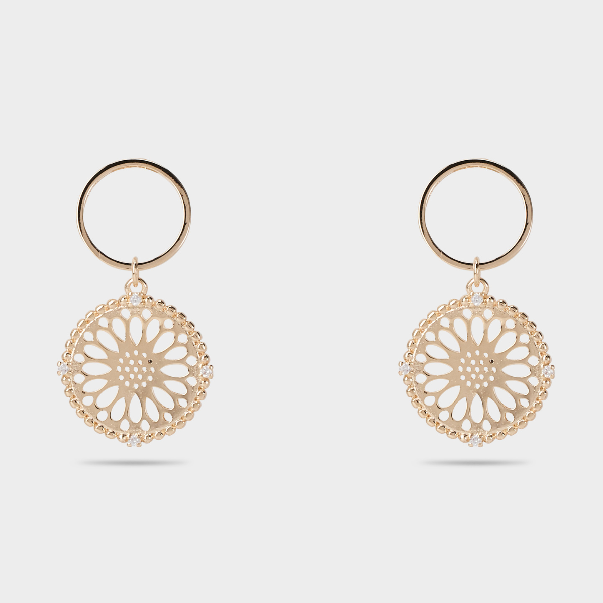 Boucles d'oreilles Filigrane plaqué or