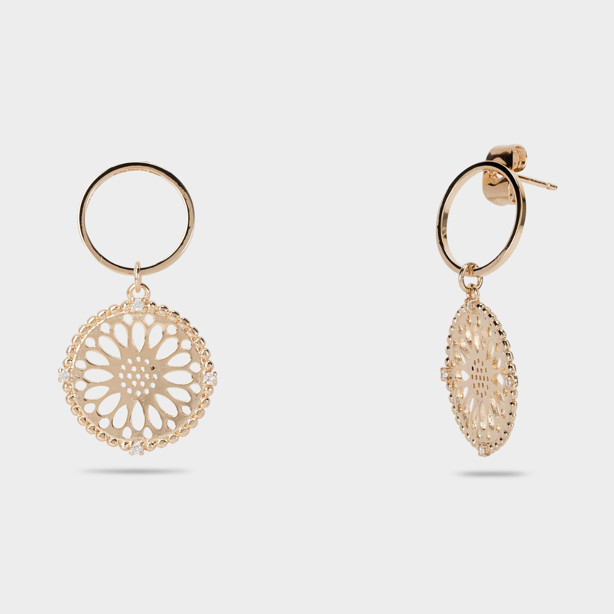 Boucles d'oreilles Filigrane plaqué or