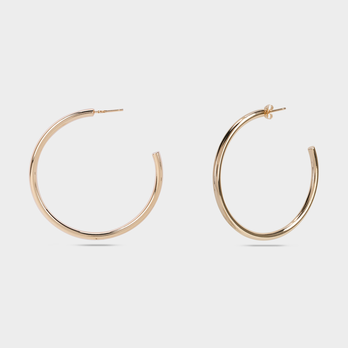 Boucles d'oreilles créoles Tube plaqué or