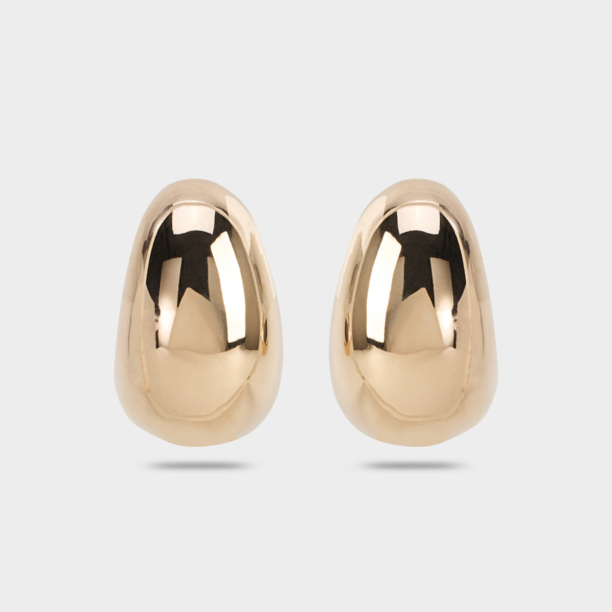 Boucles d'oreilles grandes courbes plaqué or