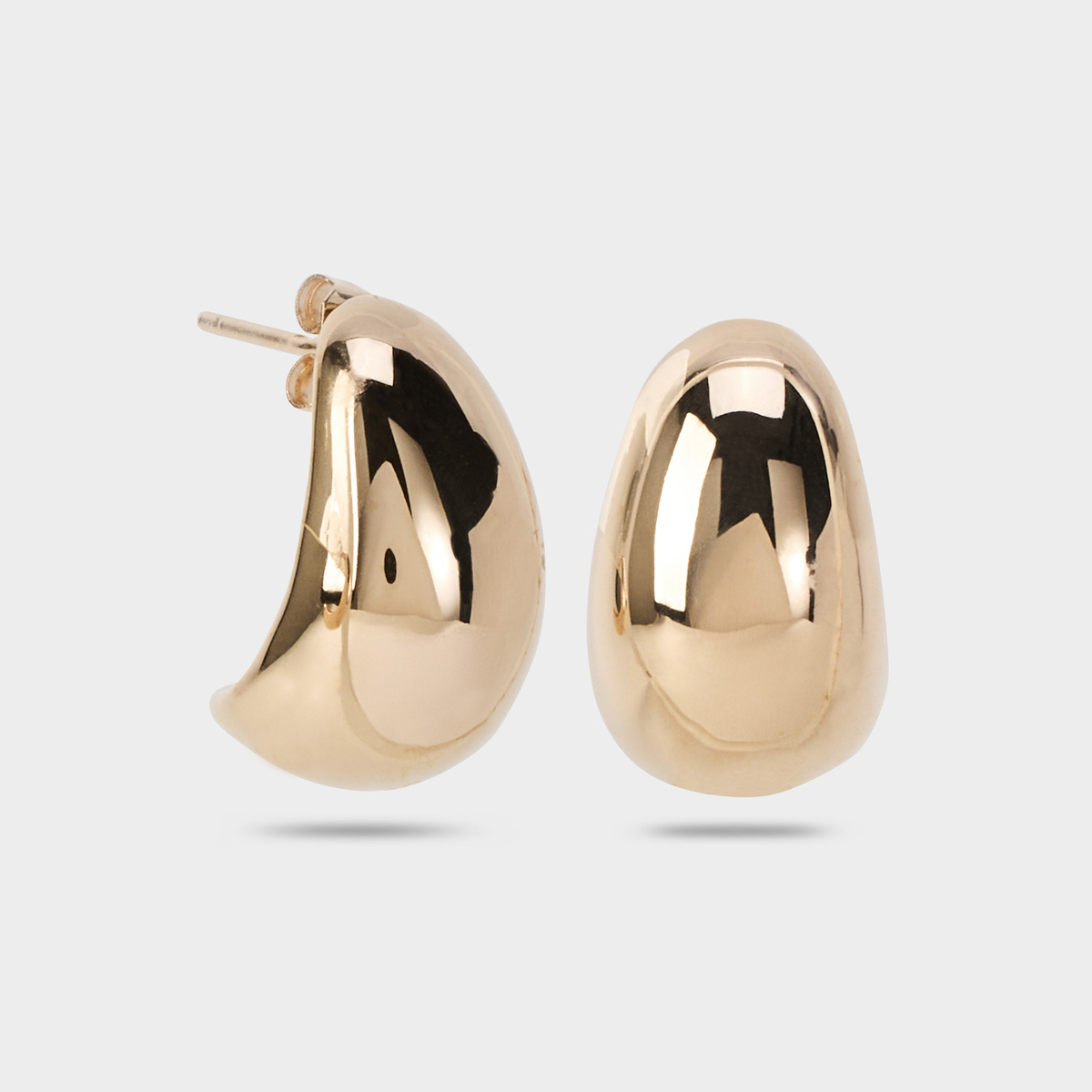 Boucles d'oreilles grandes courbes plaqué or
