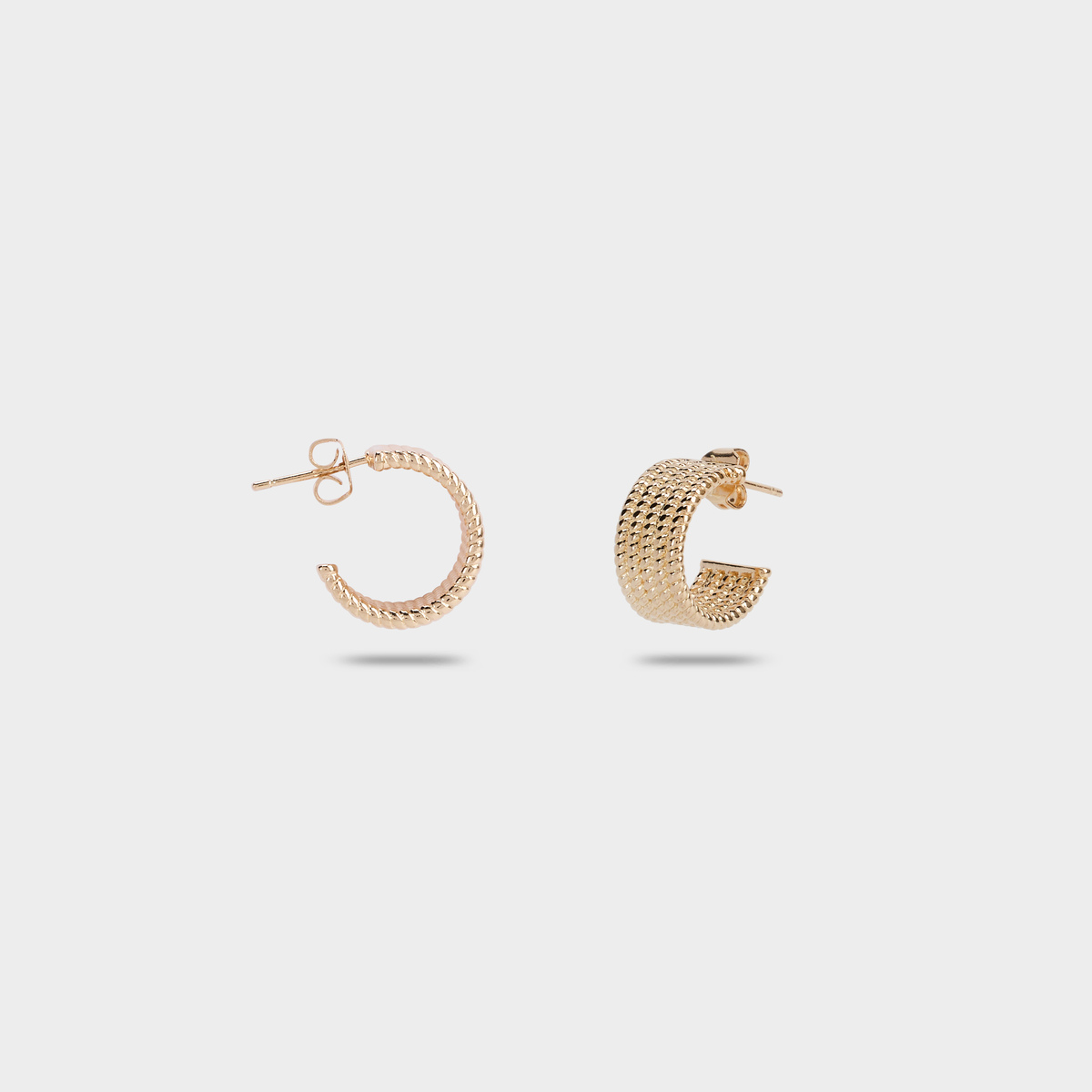 Boucles d'oreilles Cordage plaqué or