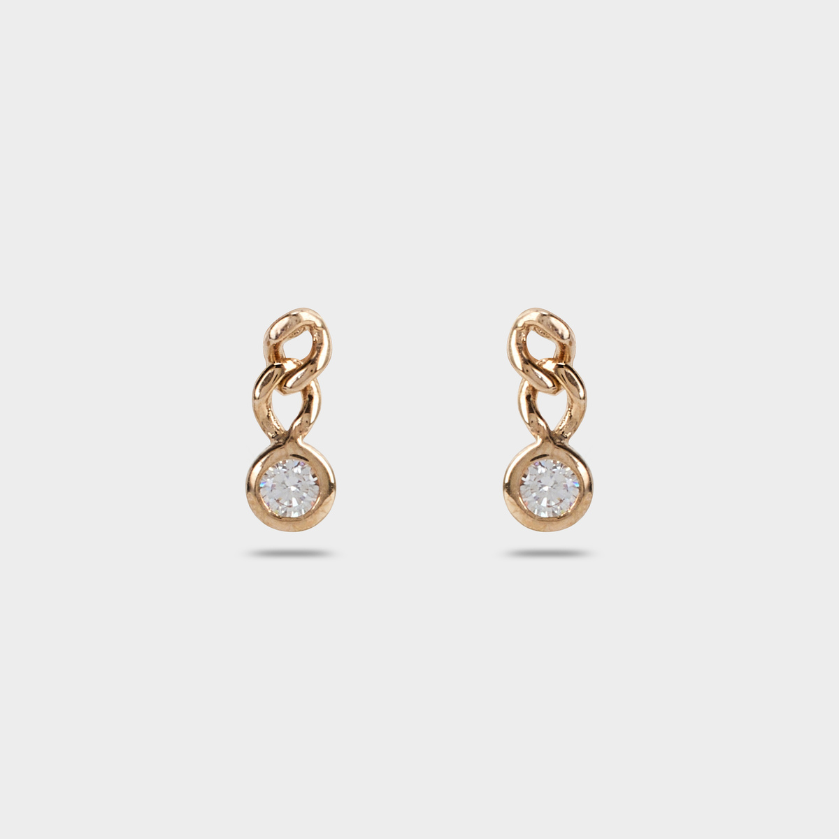 Boucles d'oreilles Purity suspendu plaqué or