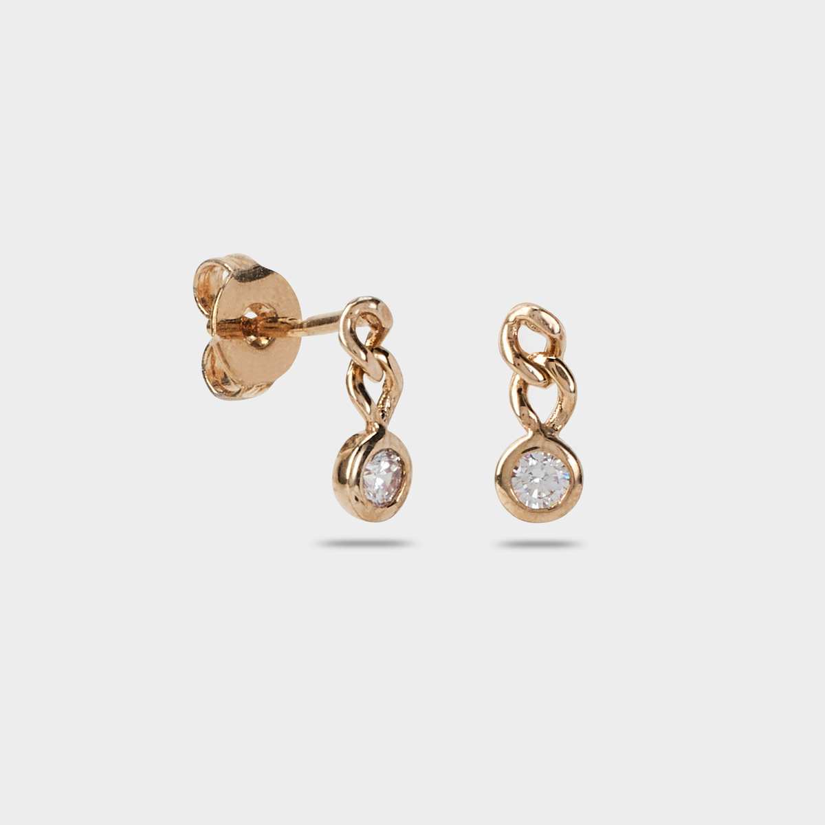 Boucles d'oreilles Purity suspendu plaqué or