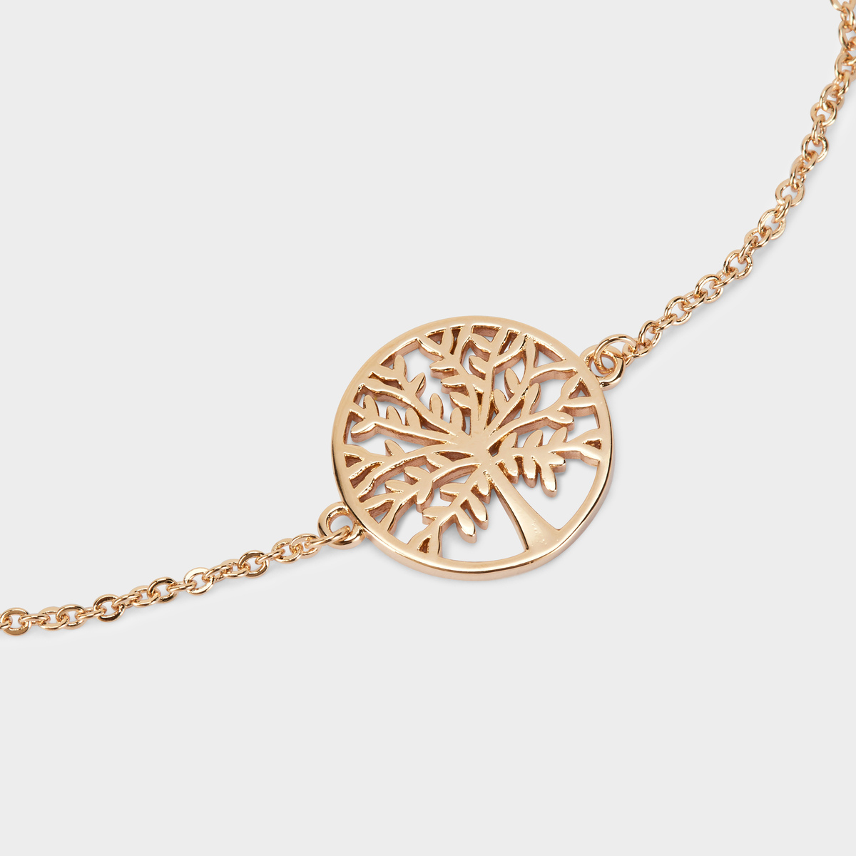 Bracelet arbre de vie sur chaîne plaqué or