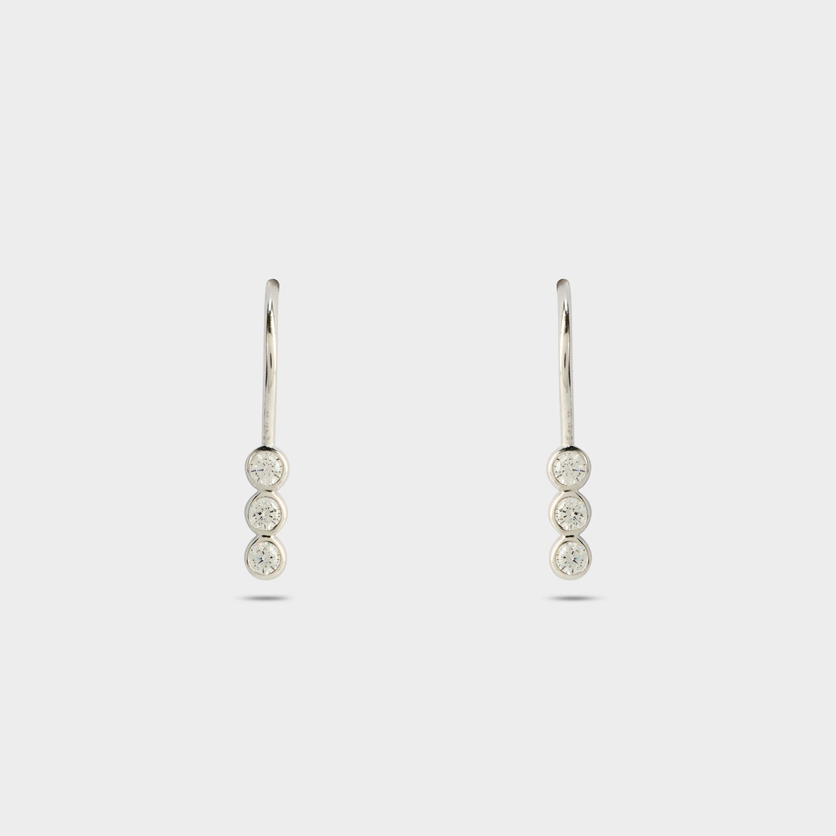 Boucles d'oreilles Dormeuses 3 purity argent