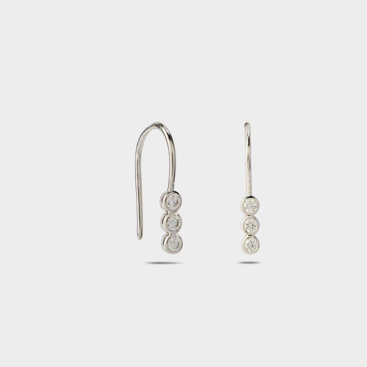 Boucles d'oreilles Dormeuses 3 purity argent