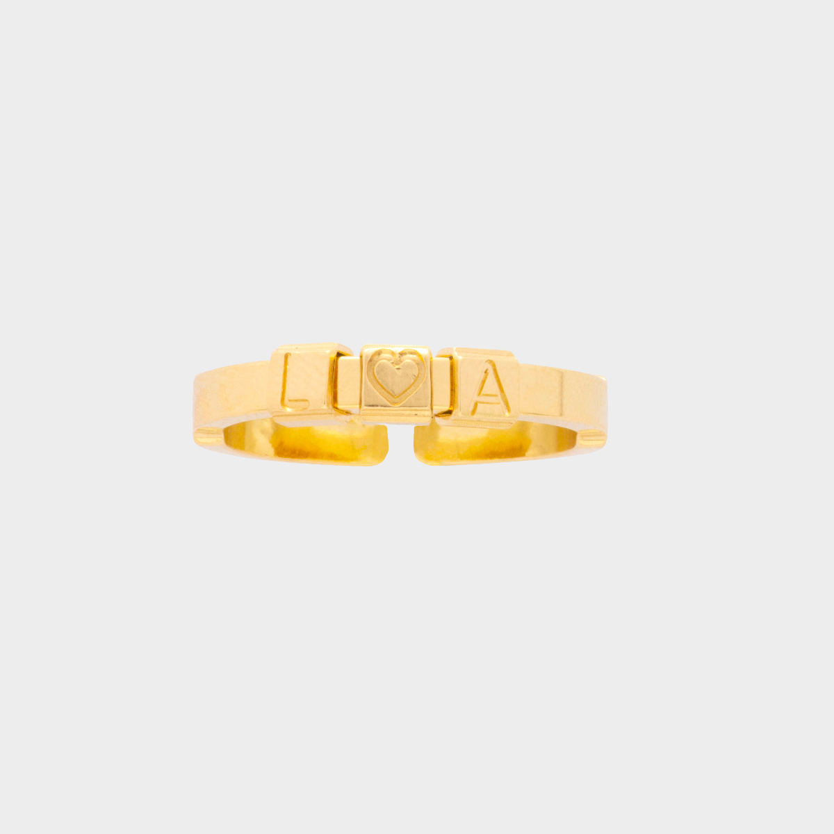 Bague Télégramme plaqué or (seule)