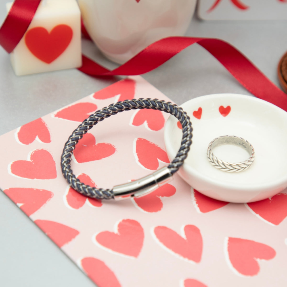 Bague chevrons en argent
