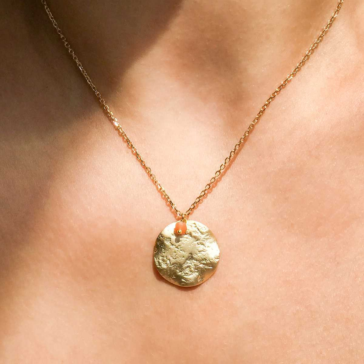 Collier Maya plaqué or sur chaîne