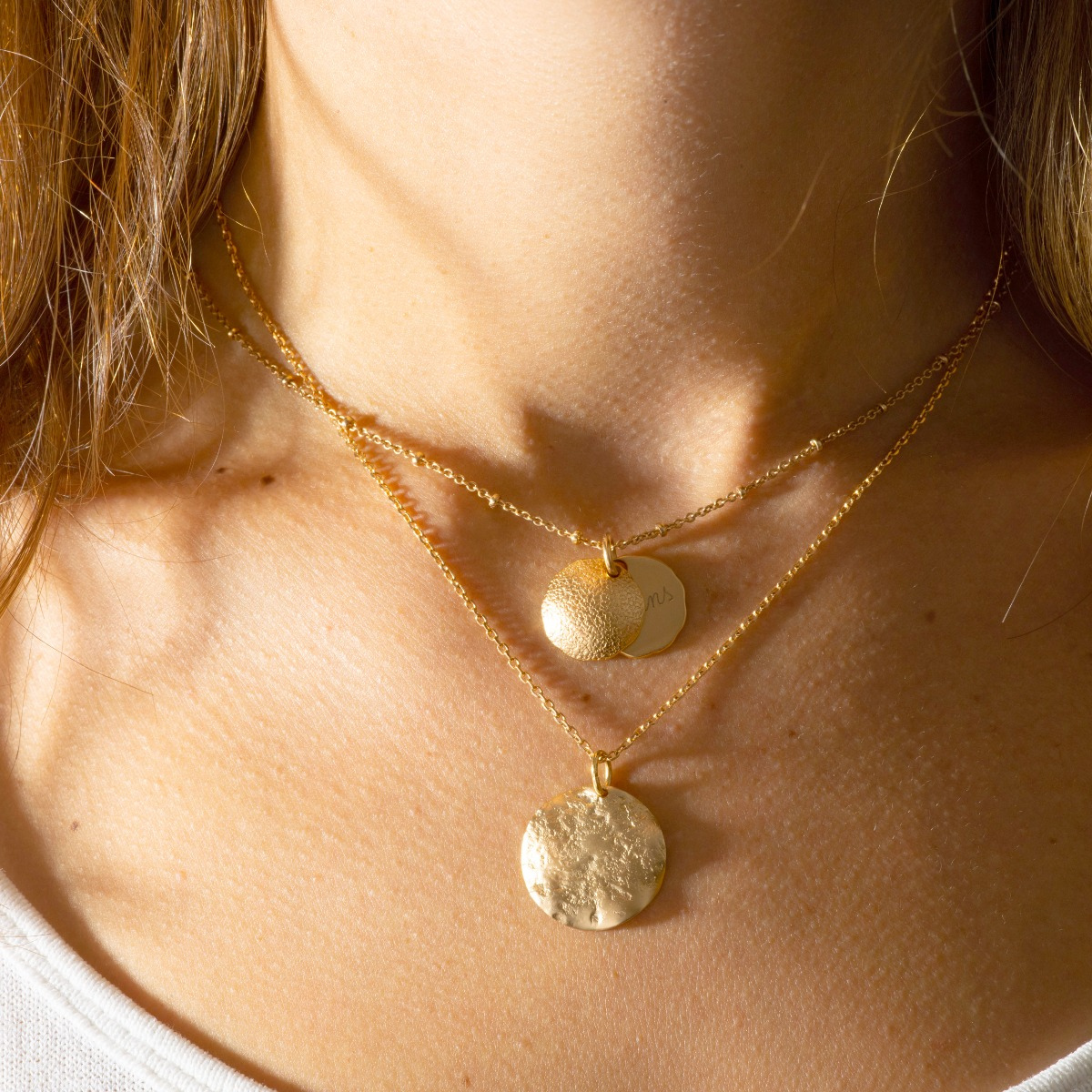 Collier Maya plaqué or sur chaîne