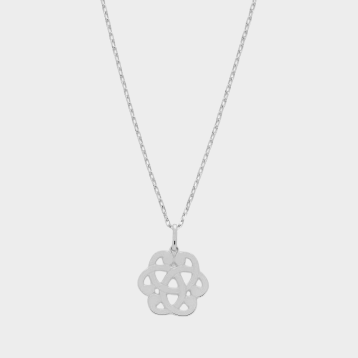 Collier pendentif arabesque sur chaîne forçat argent