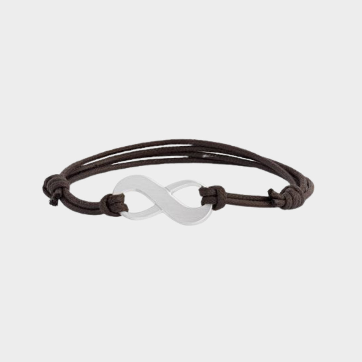 Bracelet infini pour homme sur coton ciré