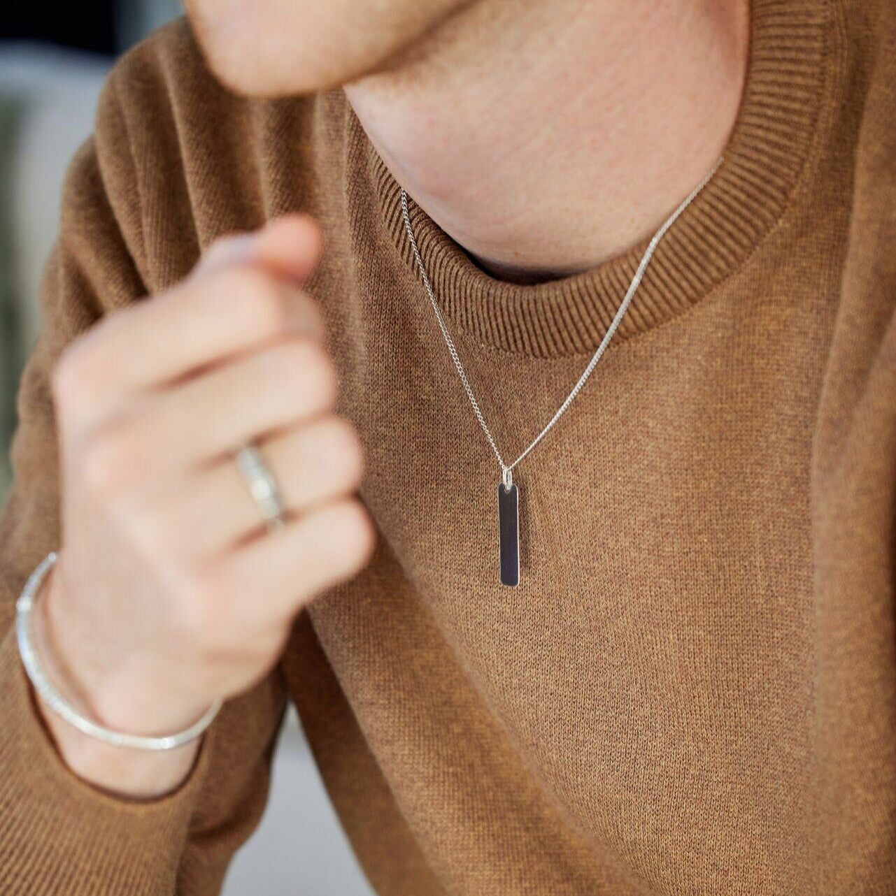 Chaîne maille fine gourmette pour homme