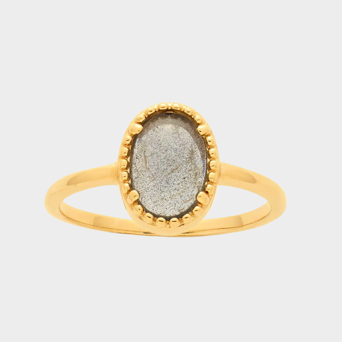 Bague Cabochon ovale labradorite