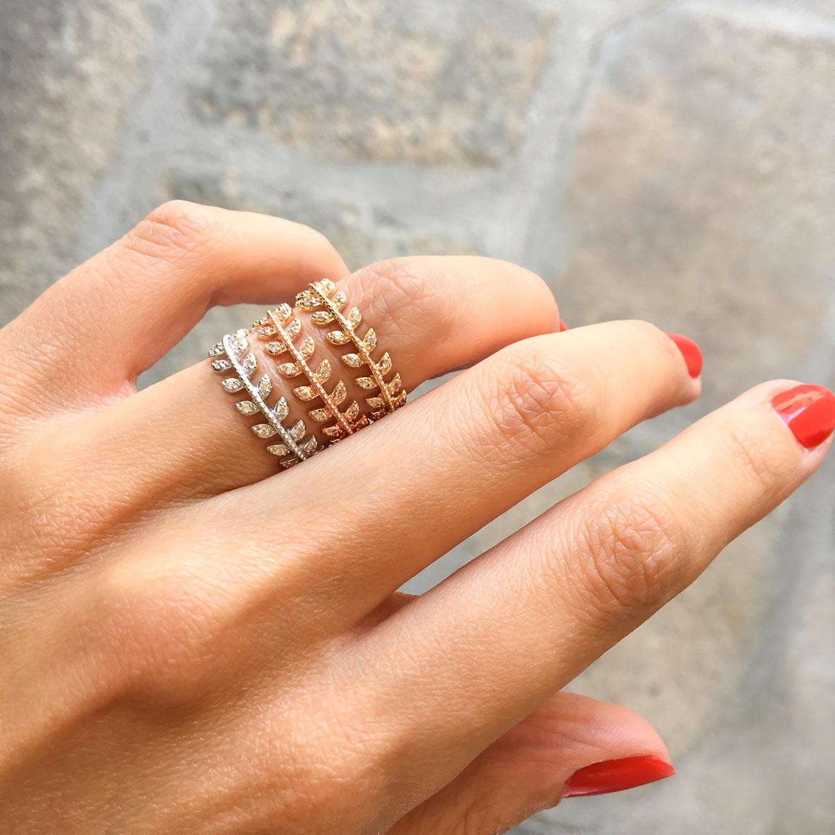 Bague Epis strassé argent