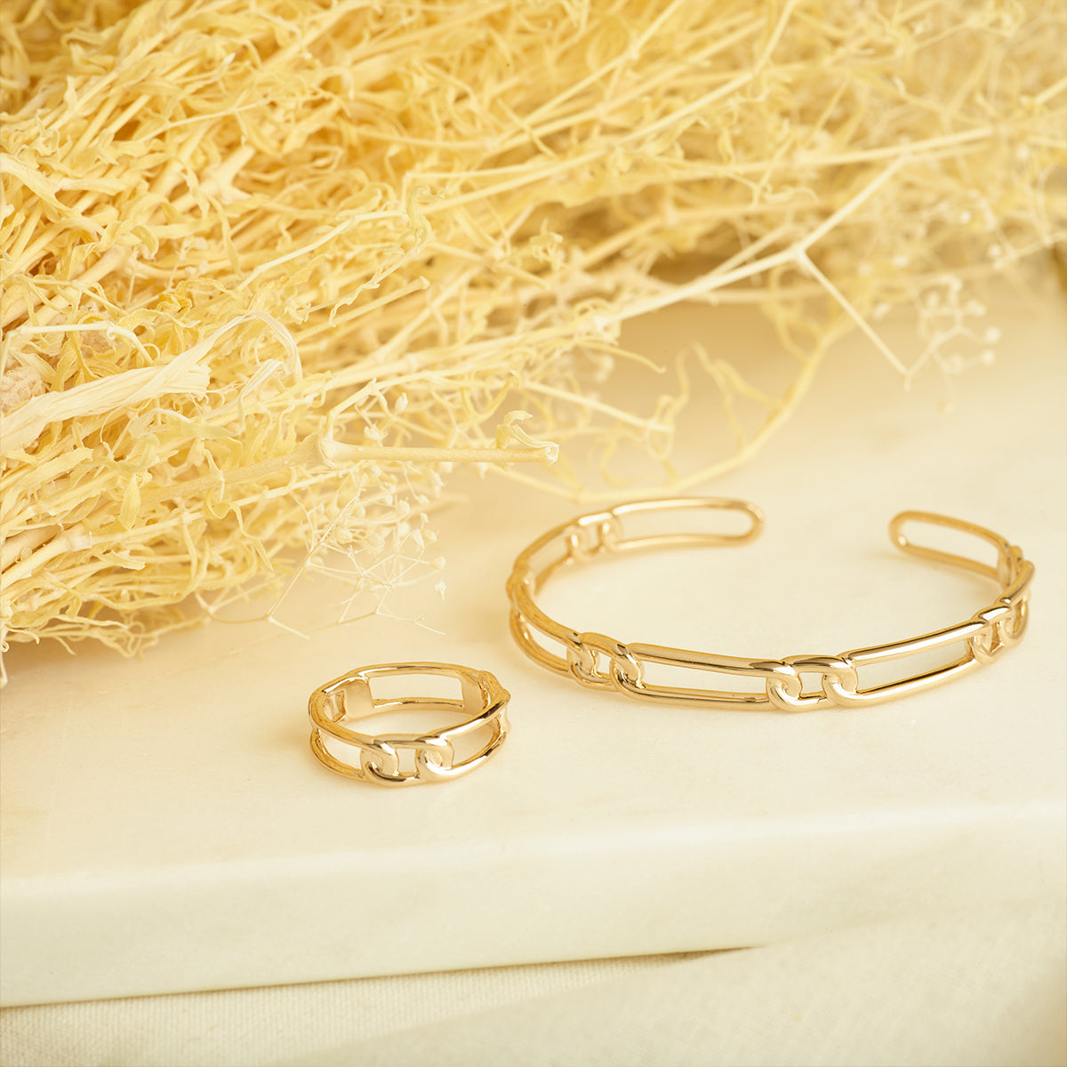 Bague Etrier plaqué or