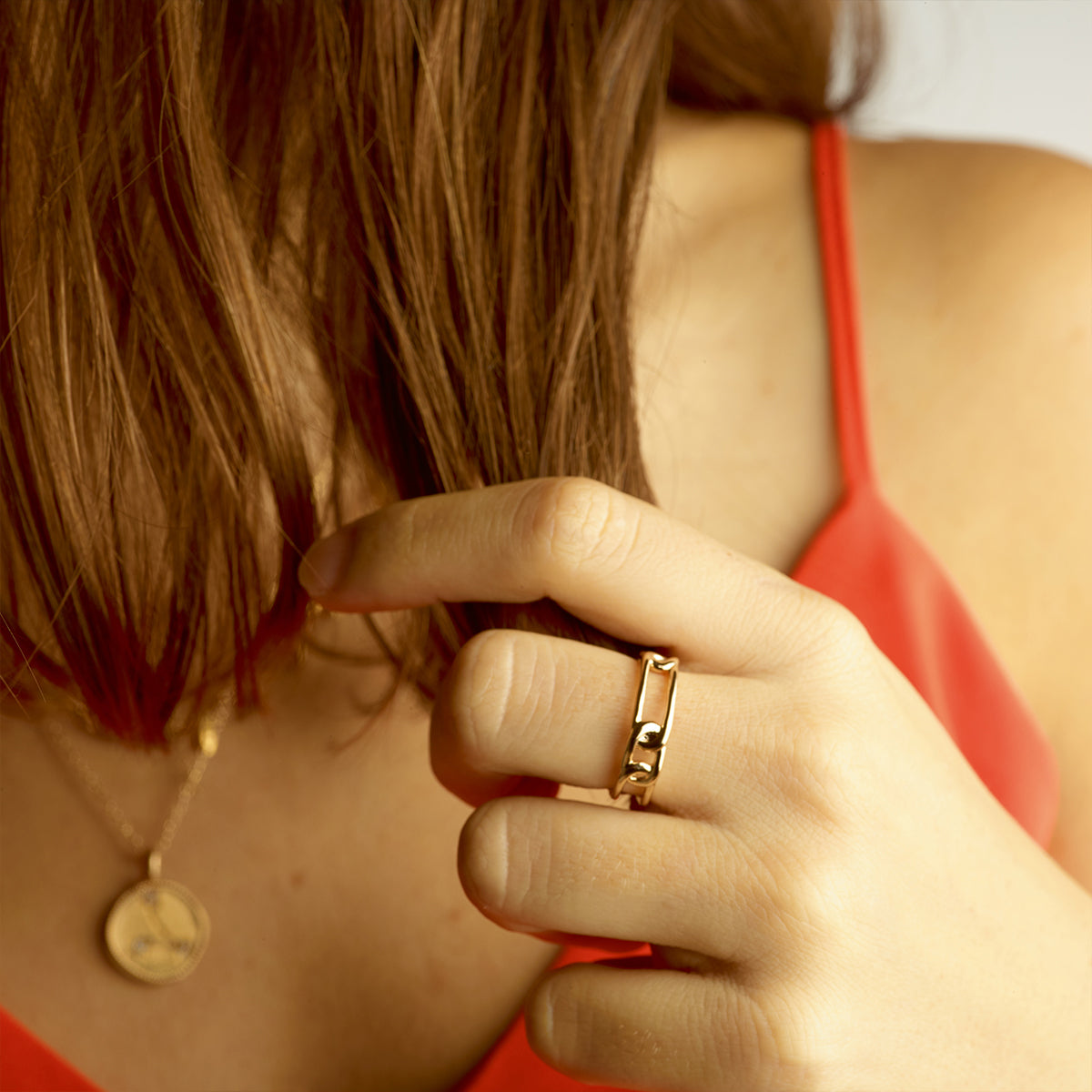 Bague Etrier plaqué or