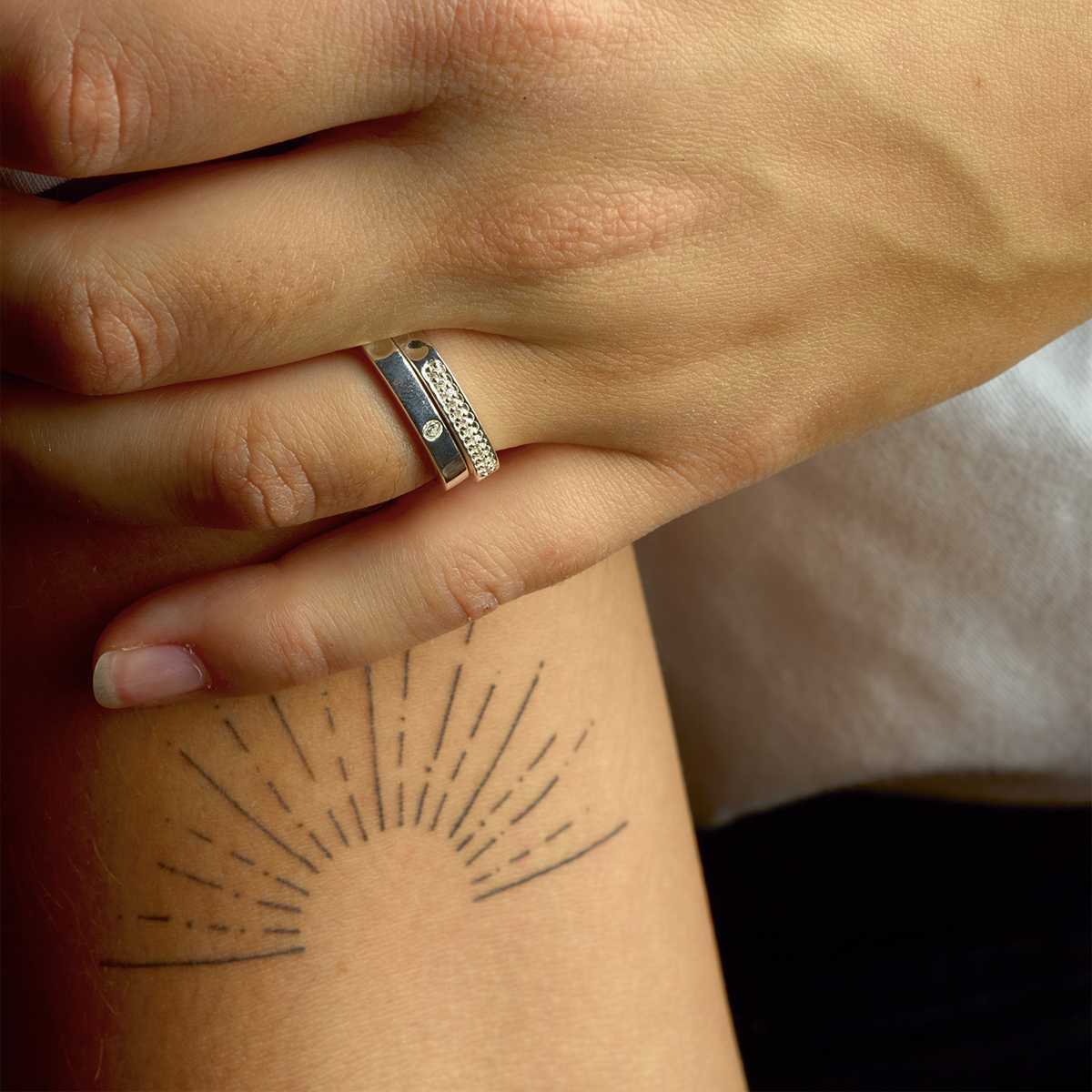 Bague N°4 Pétillante argent