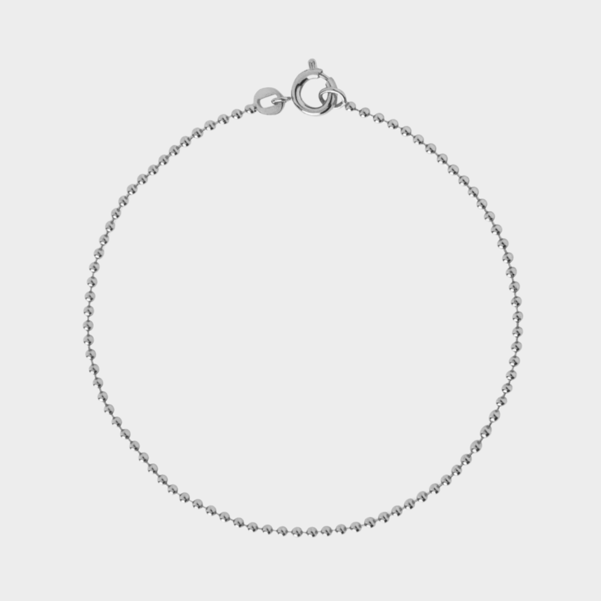 Bracelet chaîne petites billes argent massif