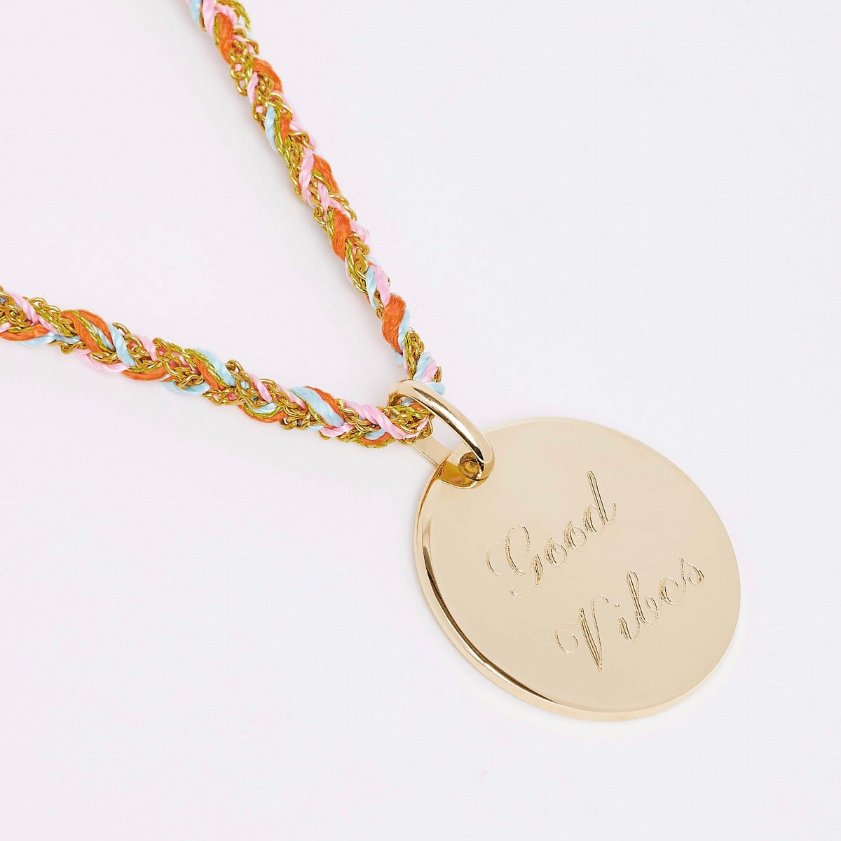 Bracelet chaîne tressée trio de fils et breloque