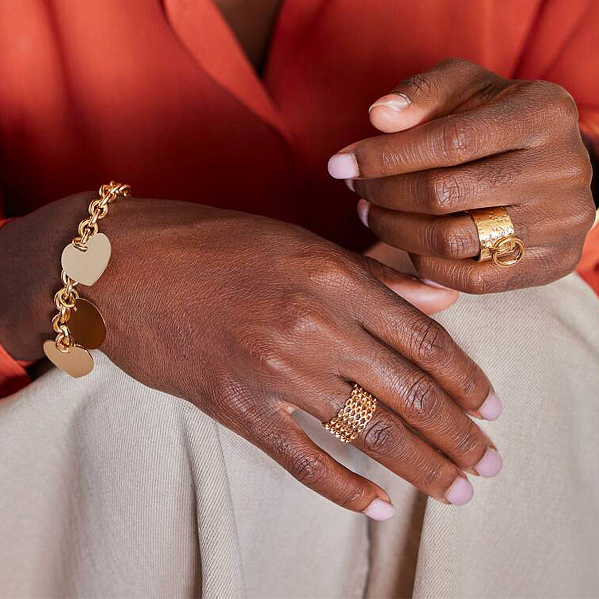 Bracelet Vendôme et breloques à composer plaqué or
