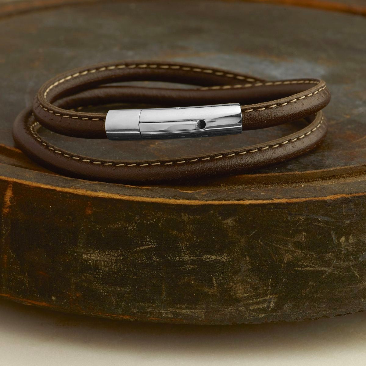 Bracelet le Chic Couture marron et beige pour homme