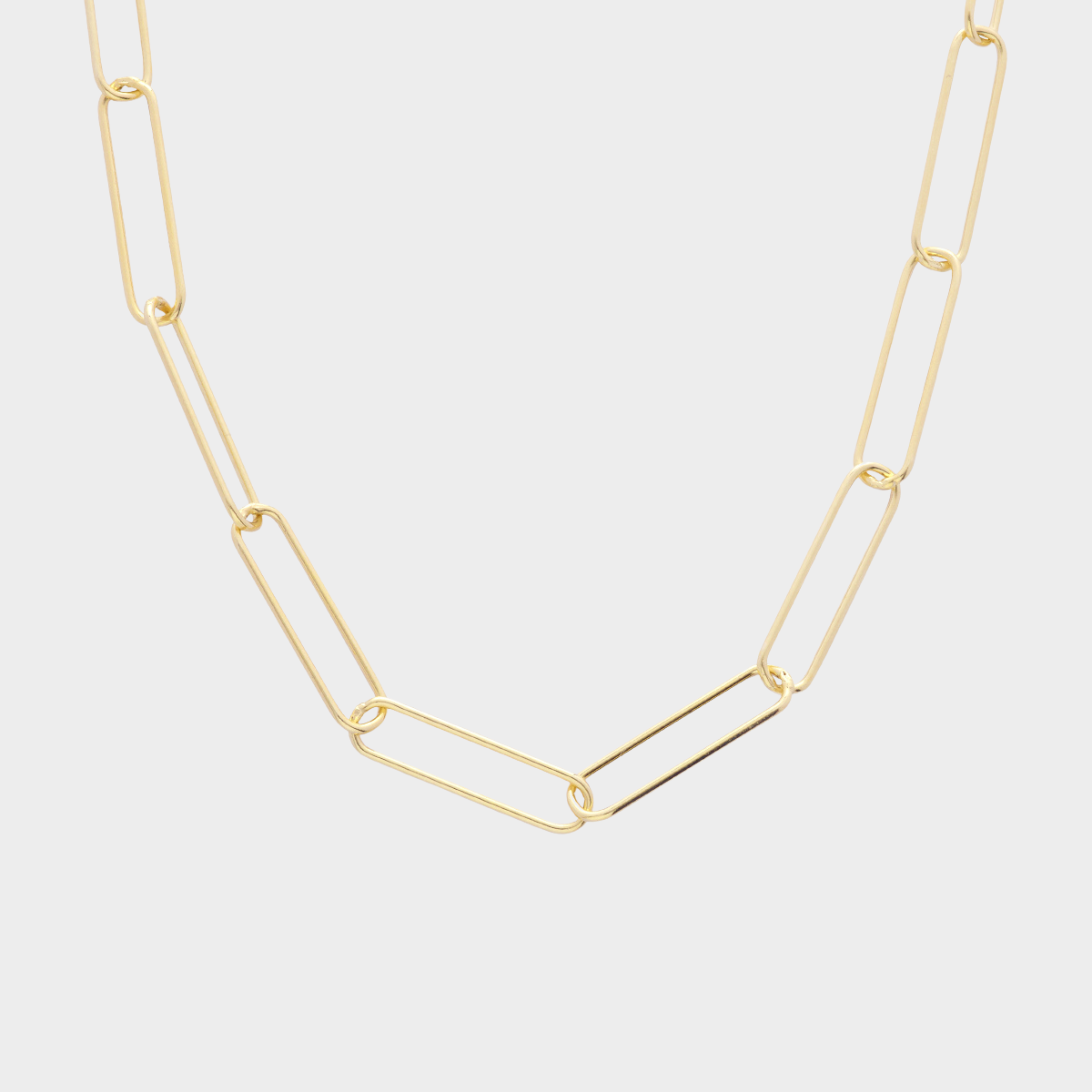 Collier maillons larges plaqué or Tandem