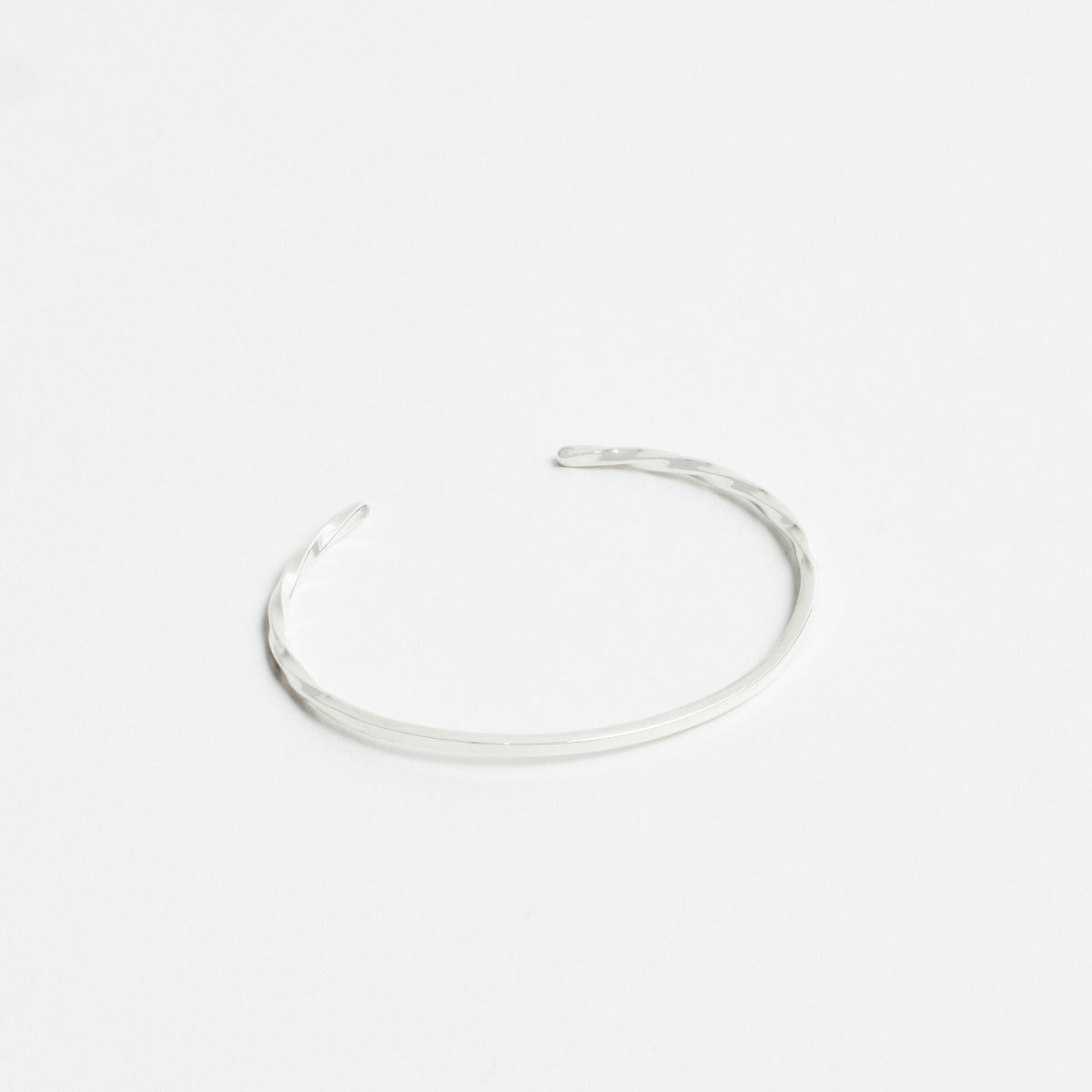 Jonc Twist Two (vrille/lisse/vrille) argent massif