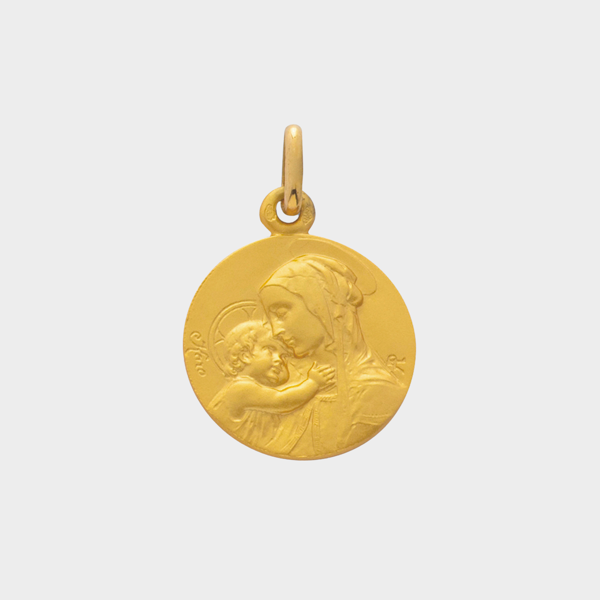 Médaille Notre Dame de la Tendresse or 18 carats, chaîne or 18 carats en option
