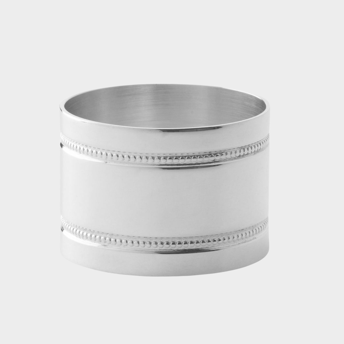 Rond de serviette "Perles" métal argenté