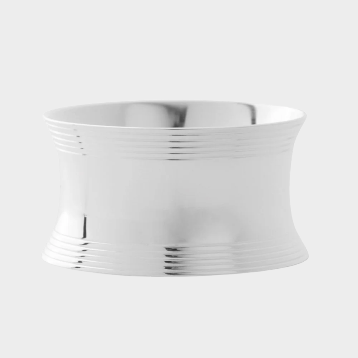 Rond de serviette Strié métal argenté