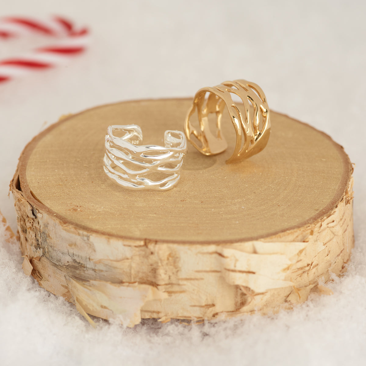 Bague Ramage ajustable argent