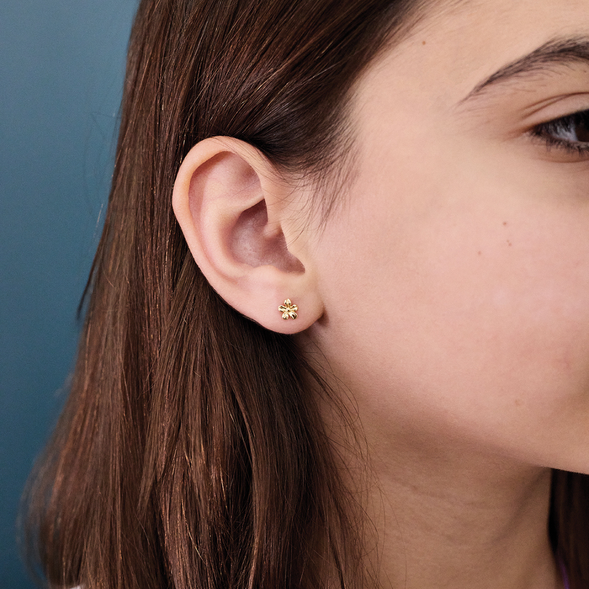 Boucles d'oreilles Fleurs plaqué or
