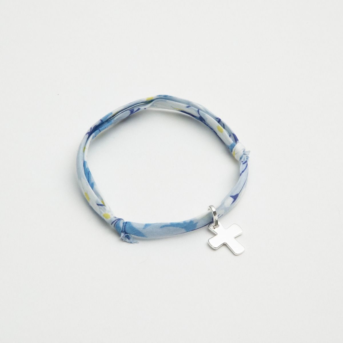 Bracelet 1 mini breloque argent sur cordon liberty