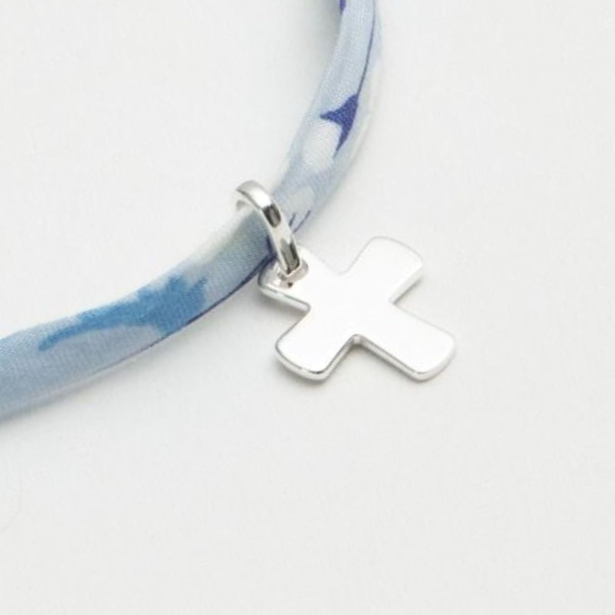 Bracelet 1 mini breloque argent sur cordon liberty