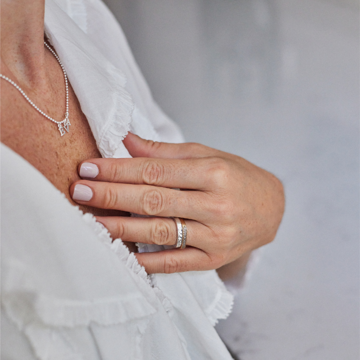 Collier lettres prénom argent