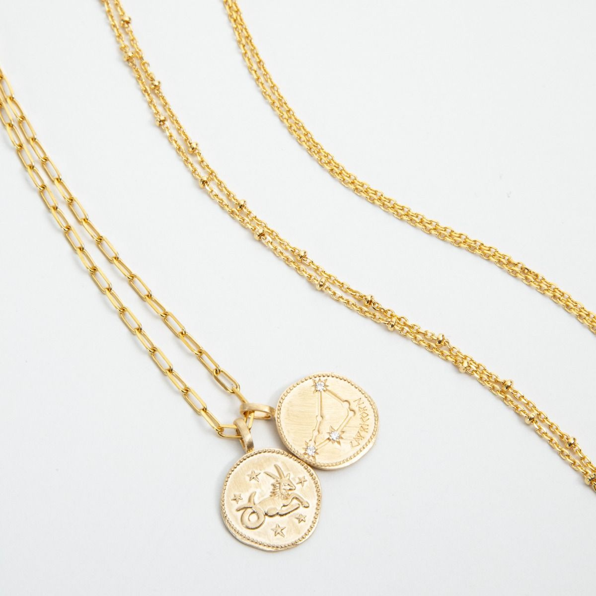 Collier signe astrologique Capricorne plaqué or