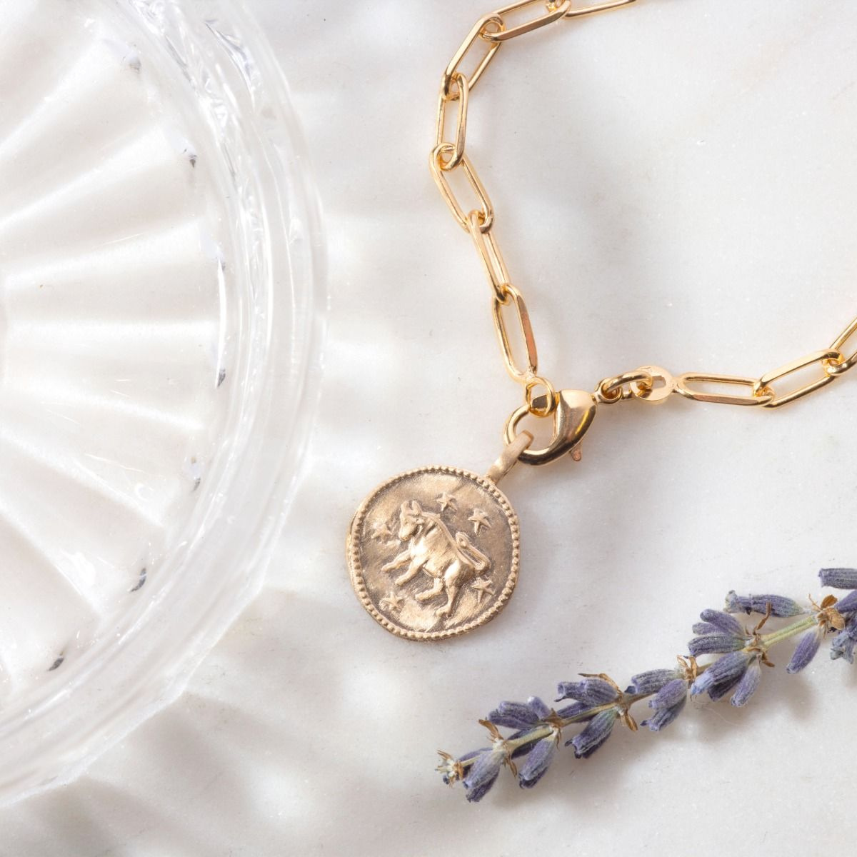 Collier signe astrologique Taureau plaqué or