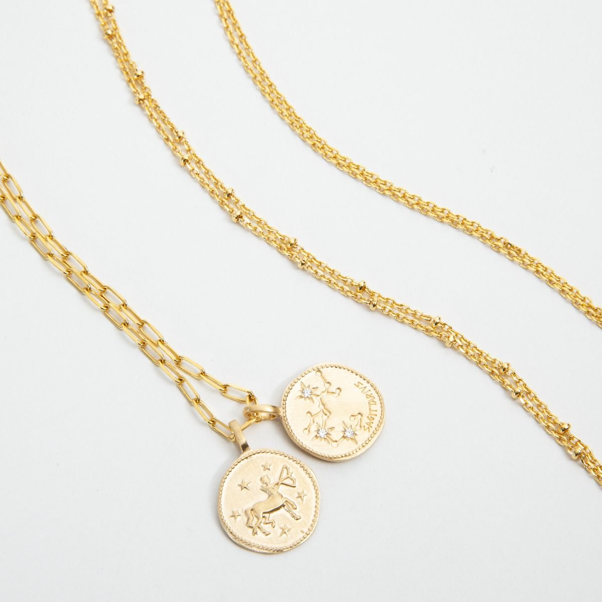 Collier signe astrologique Sagittaire plaqué or