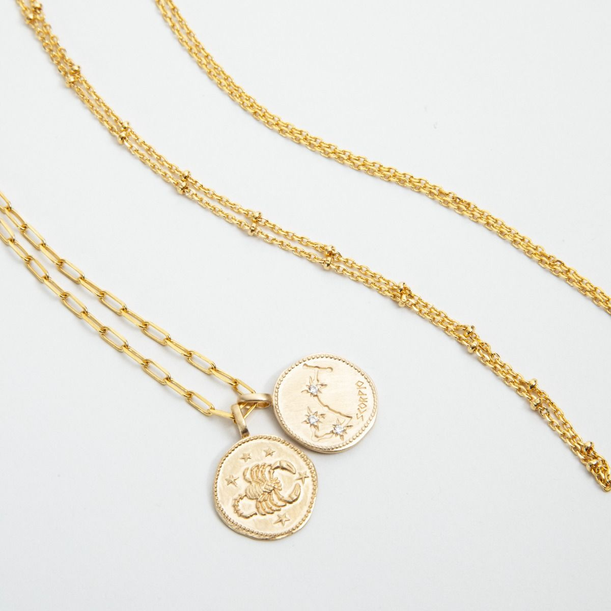 Collier signe astrologique Scorpion plaqué or