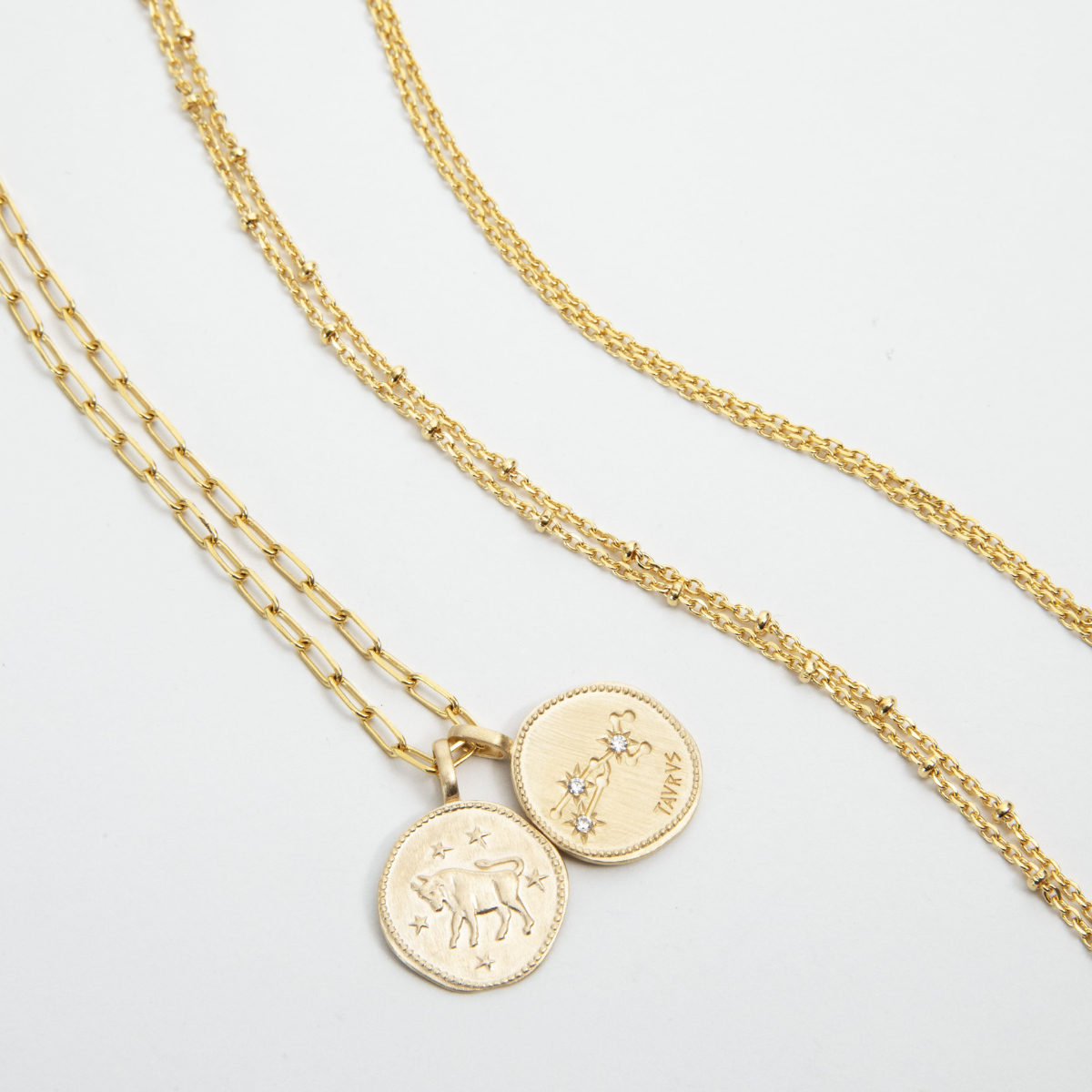 Collier signe astrologique Taureau plaqué or