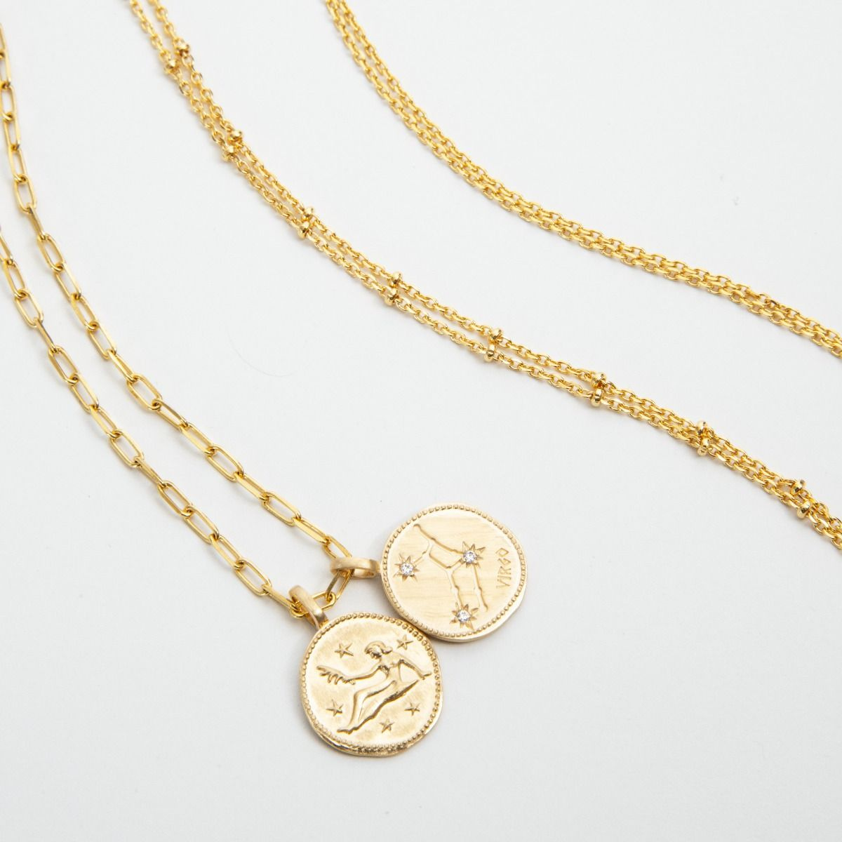 Collier signe astrologique Vierge plaqué or